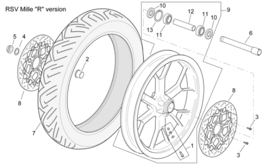 Εικόνα της ΑΞΟΝΑΣ ΜΠΡΟΣ ΤΡΟΧΟΥ MOTO 750-1200-85263R