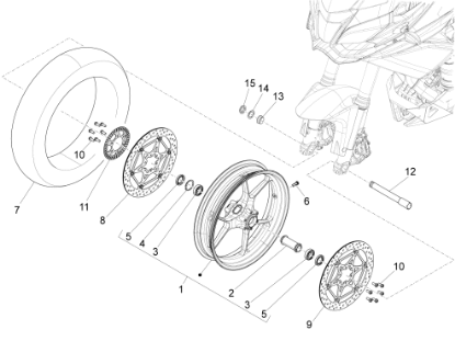 Εικόνα της ΑΞΟΝΑΣ ΜΠΡΟΣ ΤΡΟΧΟΥ MOTO 750-1200-85263R