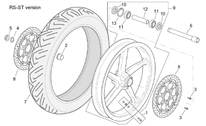 Εικόνα της ΑΞΟΝΑΣ ΜΠΡΟΣ ΤΡΟΧΟΥ MOTO 750-1200-85263R