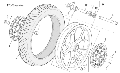 Εικόνα της ΑΞΟΝΑΣ ΜΠΡΟΣ ΤΡΟΧΟΥ MOTO 750-1200-85263R