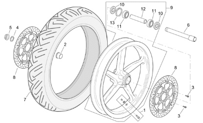 Εικόνα της ΑΞΟΝΑΣ ΜΠΡΟΣ ΤΡΟΧΟΥ MOTO 750-1200-85263R