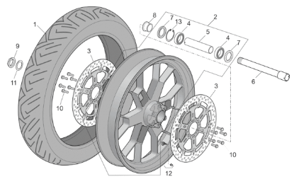 Εικόνα της ΑΞΟΝΑΣ ΜΠΡΟΣ ΤΡΟΧΟΥ MOTO 750-1200-85263R