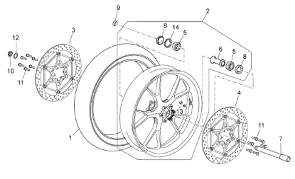 Εικόνα της ΑΞΟΝΑΣ ΜΠΡΟΣ ΤΡΟΧΟΥ MOTO 750-1200-85263R