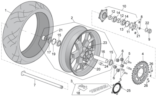 Εικόνα της ΠΕΙΡΑΚΙ ΓΡΑΝ ΤΡΟΧΟΥ RSV 4/TUONO V4-B045033