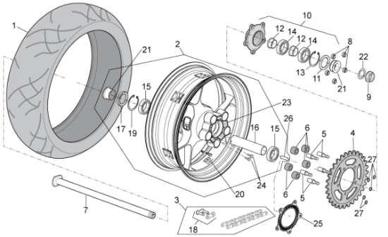 Εικόνα της ΒΑΣΗ ΓΡΑΝΑΖΙΟΥ ΠΙΣΩ ΤΡΟΧΟΥ MOTO 750-1200-AP81257305