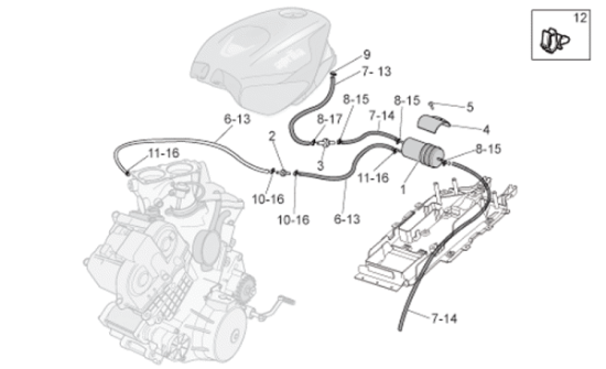 Εικόνα της ΚΛΙΠ ΣΩΛΗΝΑ D13 RSV 1000 `98-`07/TUONO 1-AP8102764