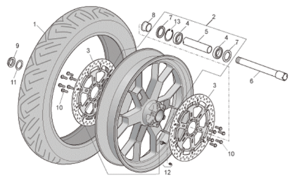 Εικόνα της ΑΞΟΝΑΣ ΜΠΡΟΣ ΤΡΟΧΟΥ MOTO 750-1200-85263R