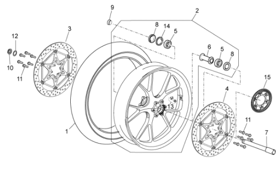 Εικόνα της ΑΞΟΝΑΣ ΜΠΡΟΣ ΤΡΟΧΟΥ MOTO 750-1200-85263R