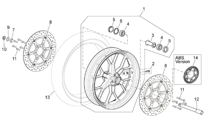 Εικόνα της ΑΞΟΝΑΣ ΜΠΡΟΣ ΤΡΟΧΟΥ MOTO 750-1200-85263R