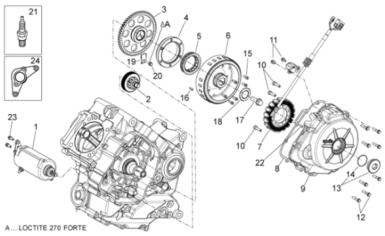 Εικόνα της ΣΤΕΦΑΝΙ ΚΟΜΠΛΕΡ ΜΙΖΑΣ GP800-RS 660-1A022443R