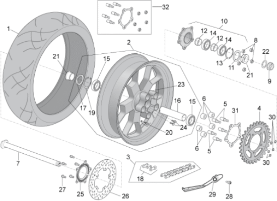 Εικόνα της ΠΕΙΡΑΚΙ ΓΡΑΝ ΤΡΟΧΟΥ RSV 4/TUONO V4-B045033