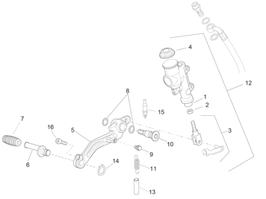 Εικόνα της ΛΑΣΤΙΧΑΚΙ ΛΕΒΙΕ ΤΑΧ APRILIA-MOTO GUZZI-AP8120912