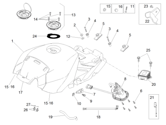 Εικόνα της ΣΥΝΔΕΣΜΟΣ ΤΕΠΟΖΙΤΟΥ APRILIA-MG-2B001203