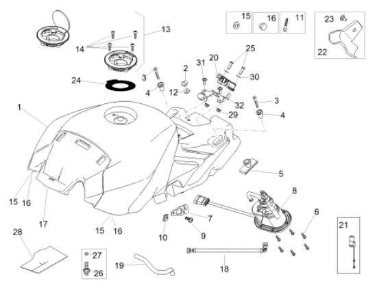 Εικόνα της ΣΥΝΔΕΣΜΟΣ ΤΕΠΟΖΙΤΟΥ APRILIA-MG-2B001203