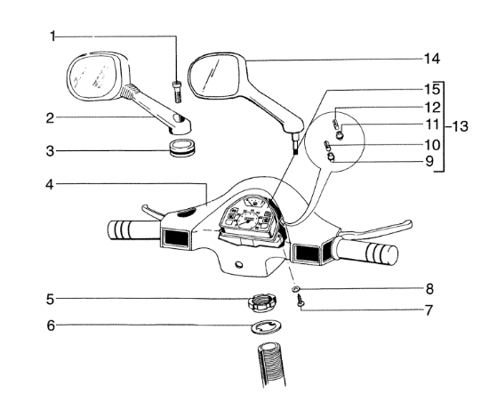 Εικόνα της ΚΑΘΡΕΠΤΗΣ VESPA FL2 50 ΔΕΞΙΟΣ-270701