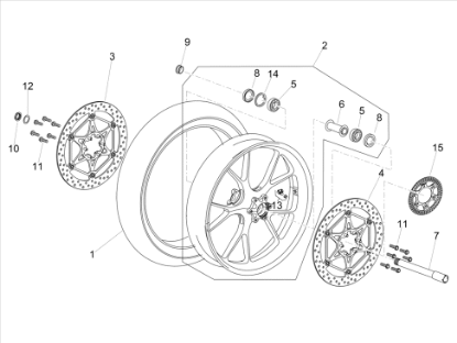 Εικόνα της ΑΞΟΝΑΣ ΜΠΡΟΣ ΤΡΟΧΟΥ MOTO 750-1200-85263R