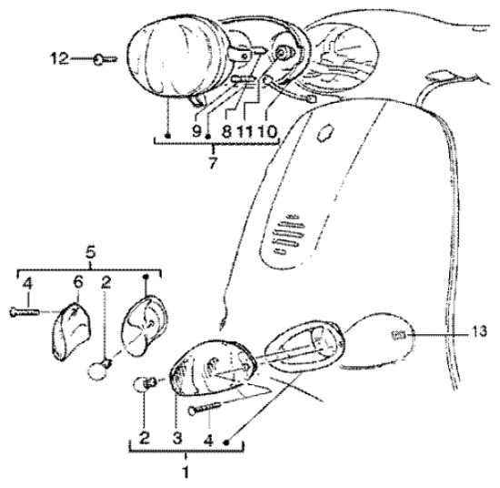 Εικόνα της ΦΑΝΟΣ ΜΠΡΟΣ VESPA ET4 50-LIB50(12-35-35)-293599