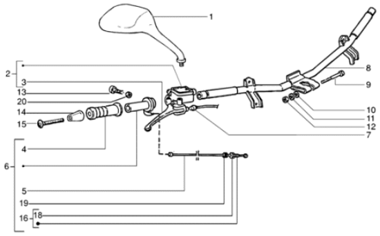 Εικόνα της ΤΡΟΜΠΑ ΦΡ VESPA GT 200-LX-S ΔΕΞΙΑ ±-CM074904