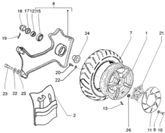 Εικόνα της ΤΡΟΧΟΣ ΠΙΣΩ RUNNER VX/R-FL ΓΚΡΙ 121-56486500E1