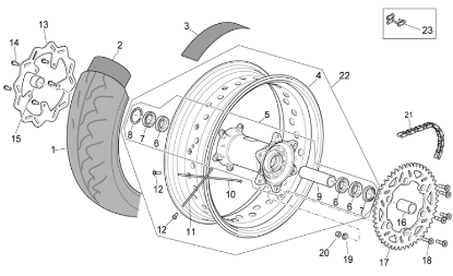 Εικόνα της ΑΚΤΙΝΑ ΠΙΣΩ ΤΡΟΧΟΥ SXV 450-550 L=180-AP9101056