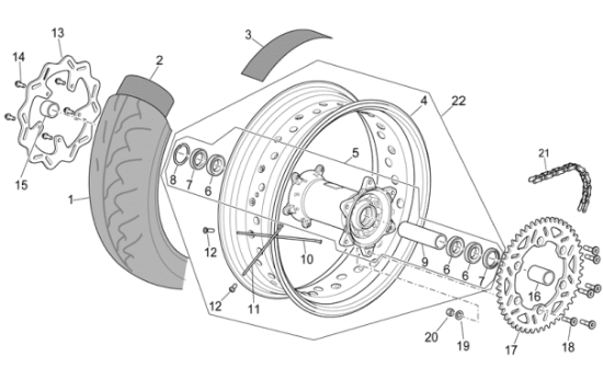 Εικόνα της ΑΠΟΣΤΑΤΗΣ ΠΙΣΩ ΤΡΟΧΟΥ L=45,1SXV 450-550-AP9100596