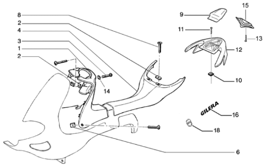 Εικόνα της ΣΧΑΡΑ ΠΙΣΩ GILERA RUNNER FL ΠΛΑΣΤ ΓΚΡΙ-6208840095