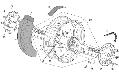 Εικόνα της ΑΚΤΙΝΑ ΠΙΣΩ ΤΡΟΧΟΥ SXV 450-550 L=180-AP9101056