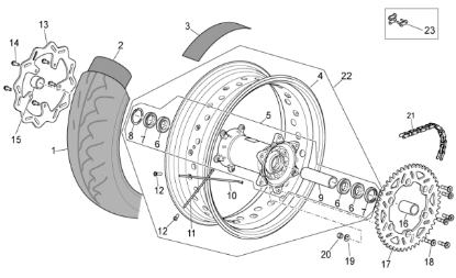 Εικόνα της ΑΚΤΙΝΑ ΠΙΣΩ ΤΡΟΧΟΥ SXV 450-550 L=180-AP9101056