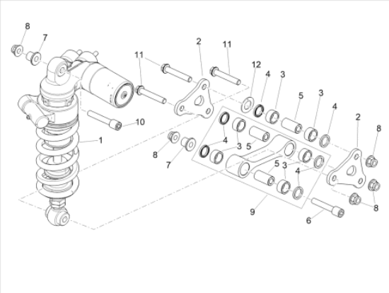 Εικόνα της ΒΑΣΗ ΠΙΣΩ ΑΜΟΡΤΙΣΕΡ RSV 4 1000-2B003744