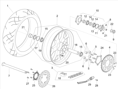 Εικόνα της ΑΛΥΣΙΔΑ ΚΙΝΗΣΗΣ RSV4 1000-TUONO 525 110-896358