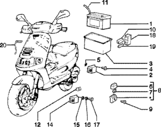 Εικόνα της ΚΕΡΑΙΑ IMMΟΒΙL SCOOTER 125<>800 ΜΕ ΚΑΛΩΔ-1D003415R