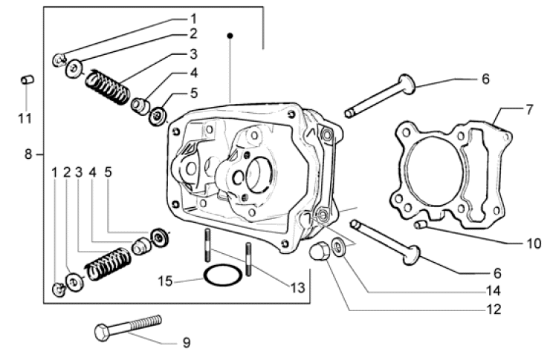 Εικόνα της ΚΕΦΑΛΗ ΚΥΛΙΝΔΡΟΥ VESPA ΕΤ4 150-SK150 4-82647R