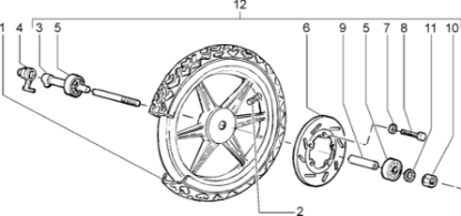 Εικόνα της ΑΞΟΝΑΣ ΜΠΡΟΣ ΤΡΟΧΟΥ LIBERTY 125-563605