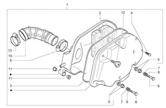 Εικόνα της ΦΥΣΟΥΝΑ ΚΑΡΜΠ/ΘΑΛ ΦΙΛ X8-X9-MP3-GTS 125-841515