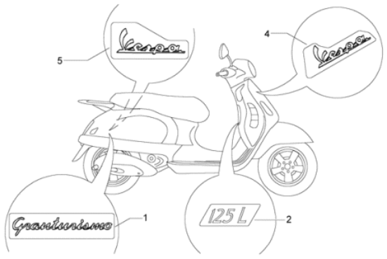 Εικόνα της ΣΗΜΑ ΠΛΕΥΡΟΥ VESPA GT GRANTURISMO-620682