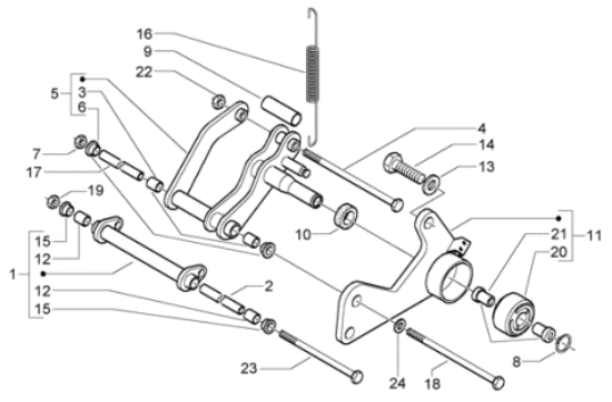 Εικόνα της ΜΠΡΑΤΣΟ ΚΙΝΗΤΗΡΑ VESPA GT 200-599249