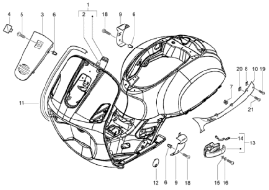 Εικόνα της ΜΟΥΤΣΟΥΝΑ VESPA GT 200 ΓΚΡΙ EXCALIB 738-57742750F2