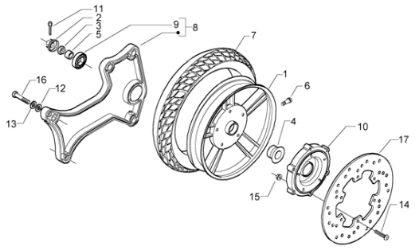 Εικόνα της ΜΟΥΑΓΙΕ ΠΙΣΩ VESPA GTS MY22-1A019545