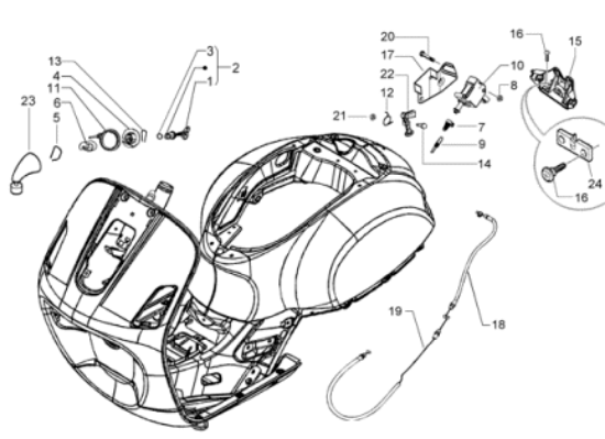 Εικόνα της ΚΕΡΑΙΑ IMMΟΒΙL SCOOTER 125<>800 ΜΕ ΚΑΛΩΔ-1D003415R