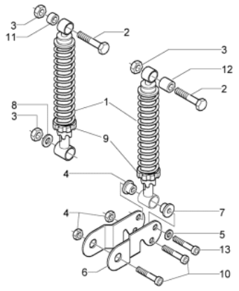 Εικόνα της ΑΜΟΡΤΙΣΕΡ ΠΙΣΩ Χ9 125<>250-EVO-56231R