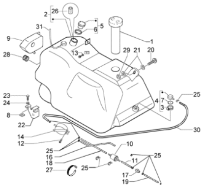 Εικόνα της ΒΑΛΒΙΔΑ ΑΝΕΠΙΣΤΡΟΦΗ BEV-VESPA GT-X8-TYP-AP8104594