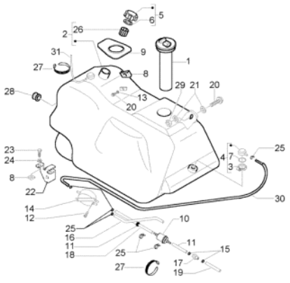 Εικόνα της ΒΑΛΒΙΔΑ ΑΝΕΠΙΣΤΡΟΦΗ BEV-VESPA GT-X8-TYP-AP8104594