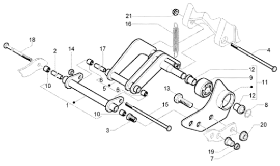 Εικόνα της ΜΠΡΑΤΣΟ ΚΙΝΗΤΗΡΑ BEVERLY RST 125/250-600142