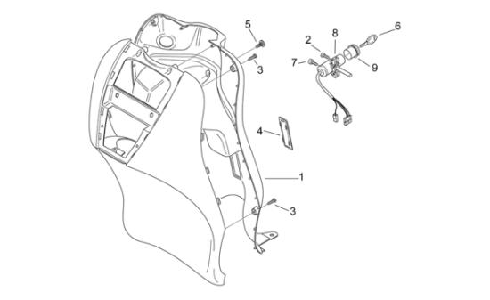 Εικόνα της ΚΛΕΙΔΙ ΑΚΑΤΕΡΓ APRILIA SCAR/ATL/SP CITY-AP8104613