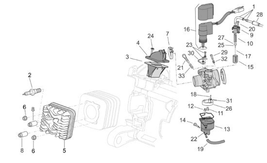 Εικόνα της ΠΛΩΤΗΡΑΣ ΚΑΡΜΠ SCOOTER 50 2T-288882