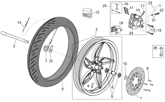 Εικόνα της ΤΡΟΧΟΣ ΜΠΡΟΣ SCARABEO 100 4T-1C000409