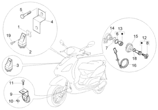 Εικόνα της ΚΕΡΑΙΑ IMMΟΒΙL SCOOTER 125<>800 ΜΕ ΚΑΛΩΔ-1D003415R