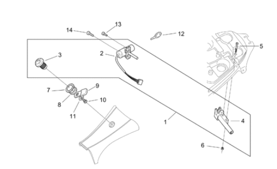 Εικόνα της ΚΛΕΙΔΙ ΑΚΑΤΕΡΓ APRILIA SCAR/ATL/SP CITY-AP8104613