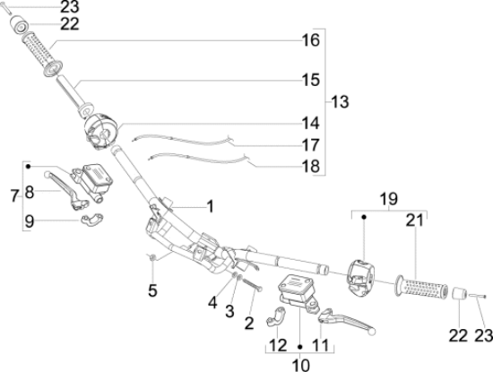 Εικόνα της ΔΙΑΚΟΠΤΗΣ ΦΩΤΩΝ-ΦΛΑΣ ΑΡ GILERA NEXUS E3-649607