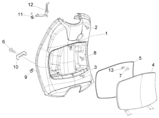 Εικόνα της ΝΤΟΥΛΑΠΙ VESPA LX 50 ΜΑΥΡΟ-622898000P